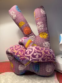 Image 2 of Upcycled “Peace Sign Fingers”  decorative pillow