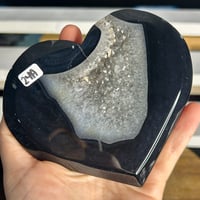Image 2 of Black Agate Heart (24A)