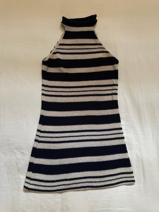 late 70s knit BIRKIN mini dress