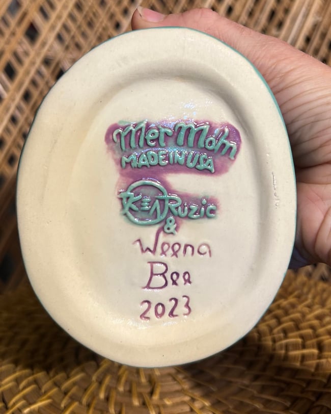 "MerMom" Gluggle Mug - Purple & Teal 1 of 1 Glaze - Free Shipping