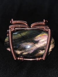 Double Adjustable Labradorite Ring  Madagascar 