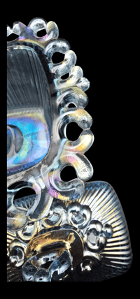 Image 7 of Indiana Glass Iridescent Blue Oblong Compote/Dish