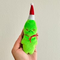 Image 1 of Tiny Grinch (comes with tiny Santa hat) 