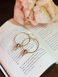 Image 3 of mini bird skull hoops 