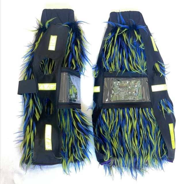 “glitch” furry legwarmers