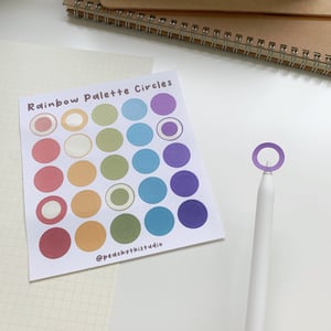 Image of Color Palette Circle Sticker Sheets