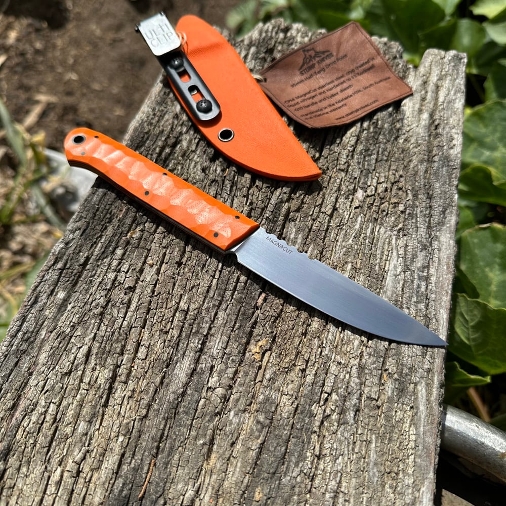 Image of 95mm Half Tang Drop piont Magnacut G10 