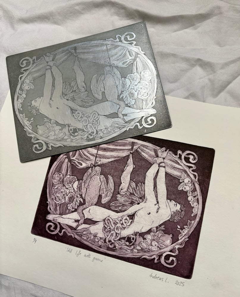 Image of Still Life with Game (etching + aquatint)