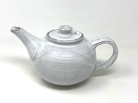 Image 4 of Large White Organic Glaze Tea Pot