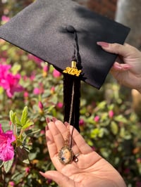 Image 2 of Personalized Graduation Cap Tassel Picture Charm 