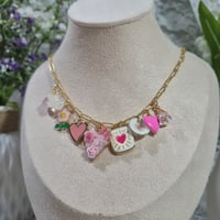Image 2 of Lover Girl Pink Necklace | Multi-Charm