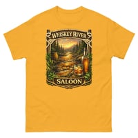 Image 1 of Whiskey River Saloon Unisex T-Shirt | Western Bar Graphic Tee | Rustic Cowboy Saloon Shirt