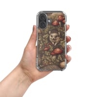 Image 7 of Boho Nature Cottagecore Inspired Hedgehogs Among Mushrooms Clear Case for iPhone®