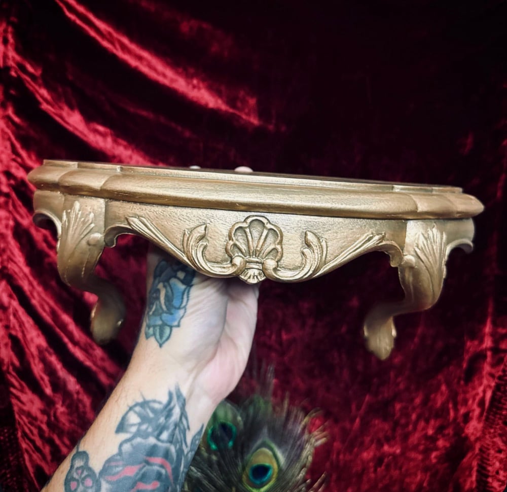 Image of Vintage Gold Wall Shelf