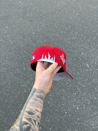 Image 4 of RED I <3 NY NEW YORK YANKEES CUSTOM FITTED CAP