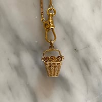 Image 3 of GOLD FLOWER BASKET CHARM