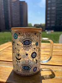 Image 2 of Silver Evil Eyed Snow Globe Cup