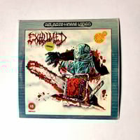 Image 1 of Exhumed Relapse Home Video Bloody Chainsaw "Be Kind - Rewind" Glossy NON Laminated Sticker