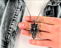 Image 7 of 👑The Armored Kingdom Owl of the Realm Necklace – Premium Stainless Steel, Detailed Medieval Owl