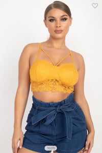 Image 3 of 💝💛Cross My Heart Lace Trim Bralette💛💝