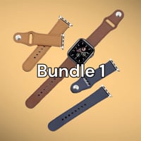 Image 1 of Apple Watch Leather Strap Bundle