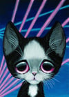 Yearbook Tuxedo Cat Art Print
