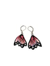 Pink monarch wing Butterfly earrings 