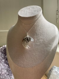 Image 3 of African Blood Stone Silver  Moon Necklace 