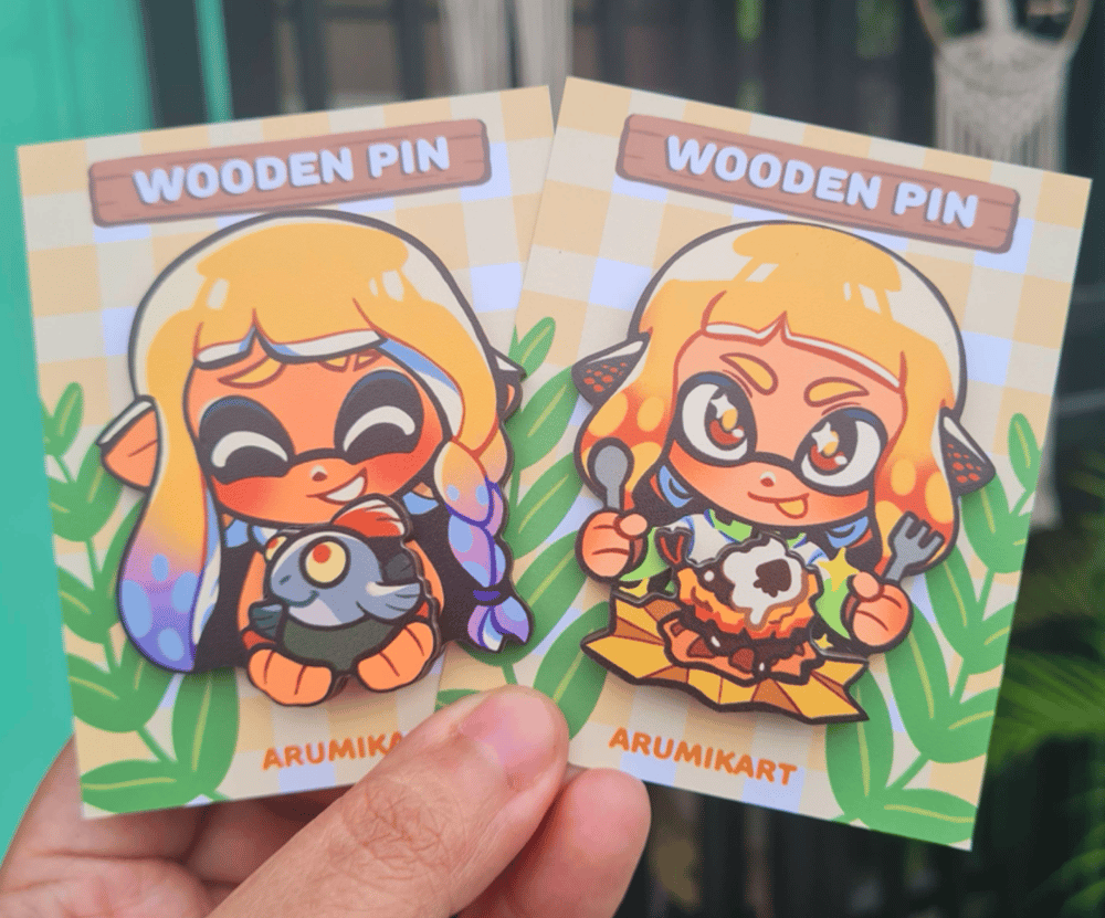 Splatoon Agents Wooden Pins