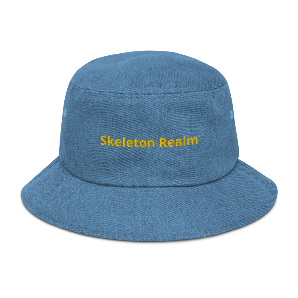 Image of Official Skeleton Realm Denim Bucket Hat
