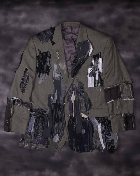 Image of MASSTAK - 42 Chemical Patchwork Blazer