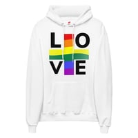 Image 1 of PRIDE + LOVE Unisex fleece hoodie (2)