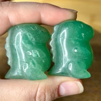 Image 1 of Green Aventurine Mini Chubby Dinos ($5)