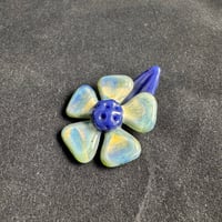 Image 2 of Smokey Blue Flower Pendant