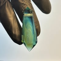 Image 4 of Crystal Pendant 2 - Aquatic Opalescent Twist