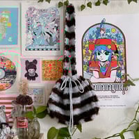 Image 1 of FUZZY BLUE & BROWN STRIPED BAG₊ ✩‧₊˚౨ৎ˚₊✩‧₊