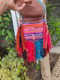 Image 5 of FRILL MINI body cross Sari bag with ruffles - detachable strap eye