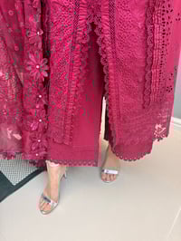 Image 3 of Chikankari magenta