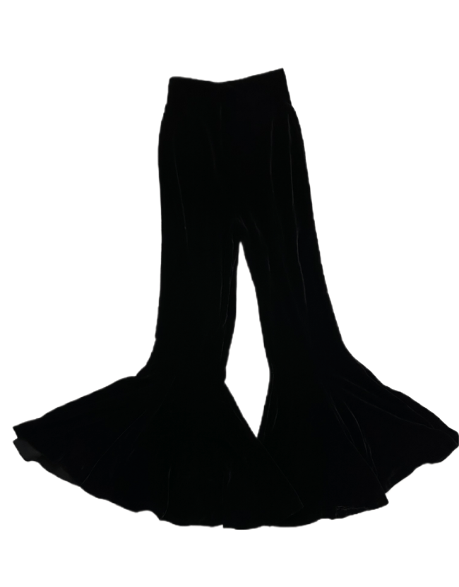 70s OMO Norma Kamali velvet flared matador trousers