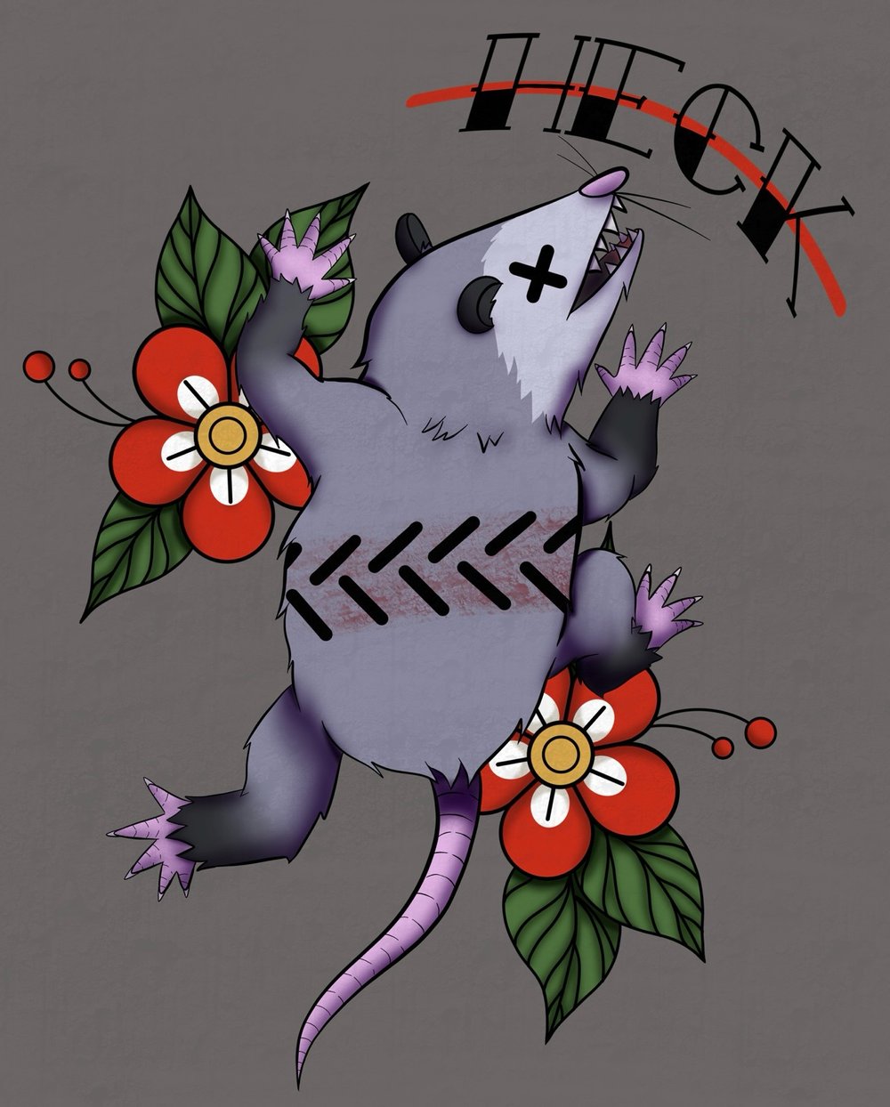 Image of Heckin’ Opossum Print