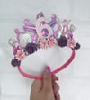 Bright Pink & purple Mermaid birthday tiara crown
