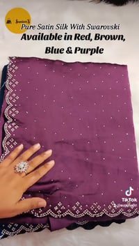 Image 4 of Pure Satin Silk Saree with Unstitched Blouse