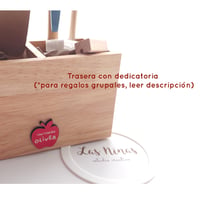 Image 3 of ​Escritorio Cubo Doble Color | Regalo Profe Personalizado