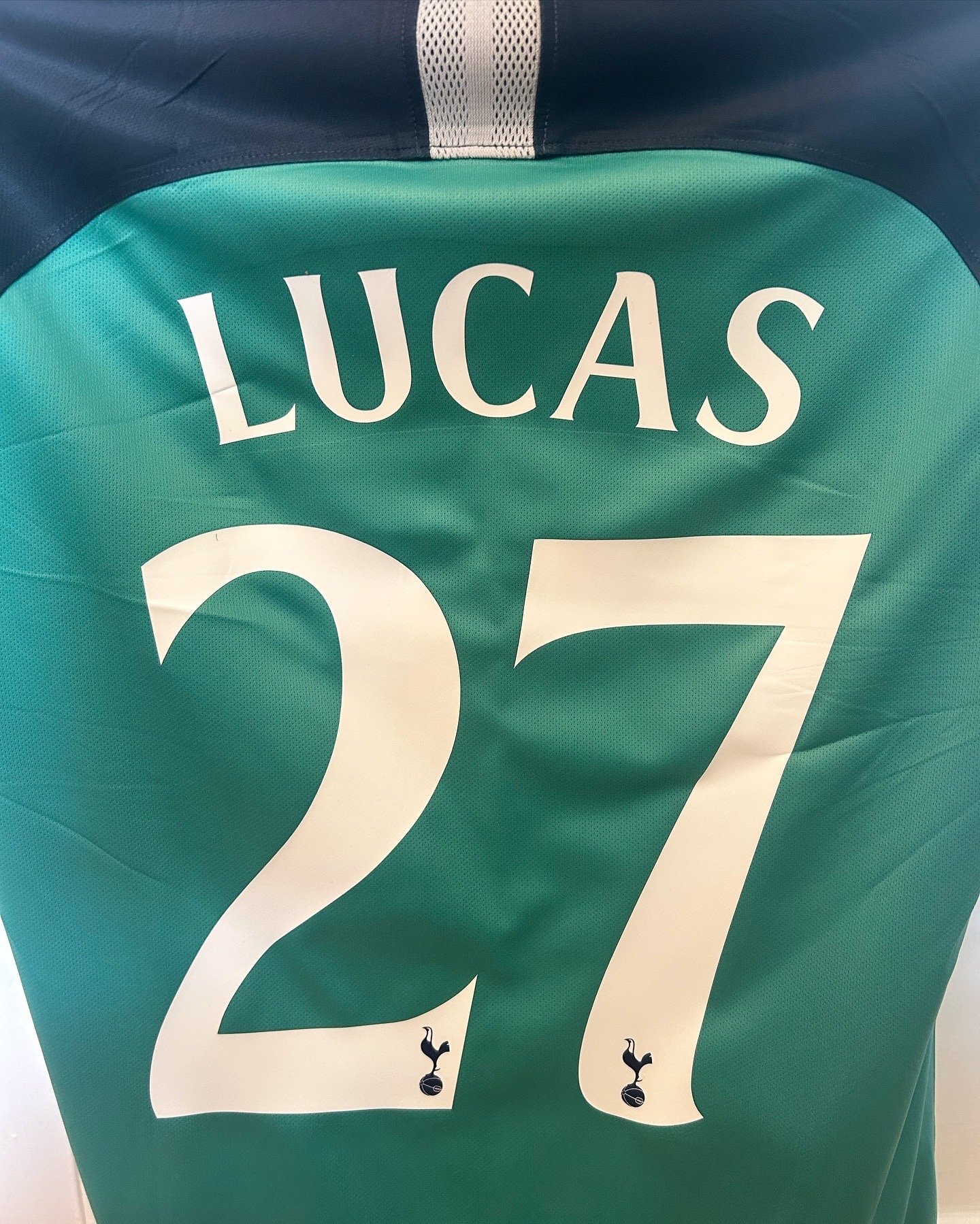Image of Tottenham Hotspur “LUCAS 27” 2018/19 Third Shirt + UCL patches (M)