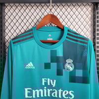 Image 2 of Real Madrid Retro 17/18 Long Sleeve Third Jersey