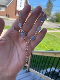 Image 2 of Aquamarine Tri-metal bracelet
