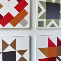 Image 2 of SET of 4 - Autumn Harvest Collection - 11" Barn Quilts