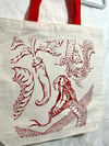 Snake Garden Canvas Tote