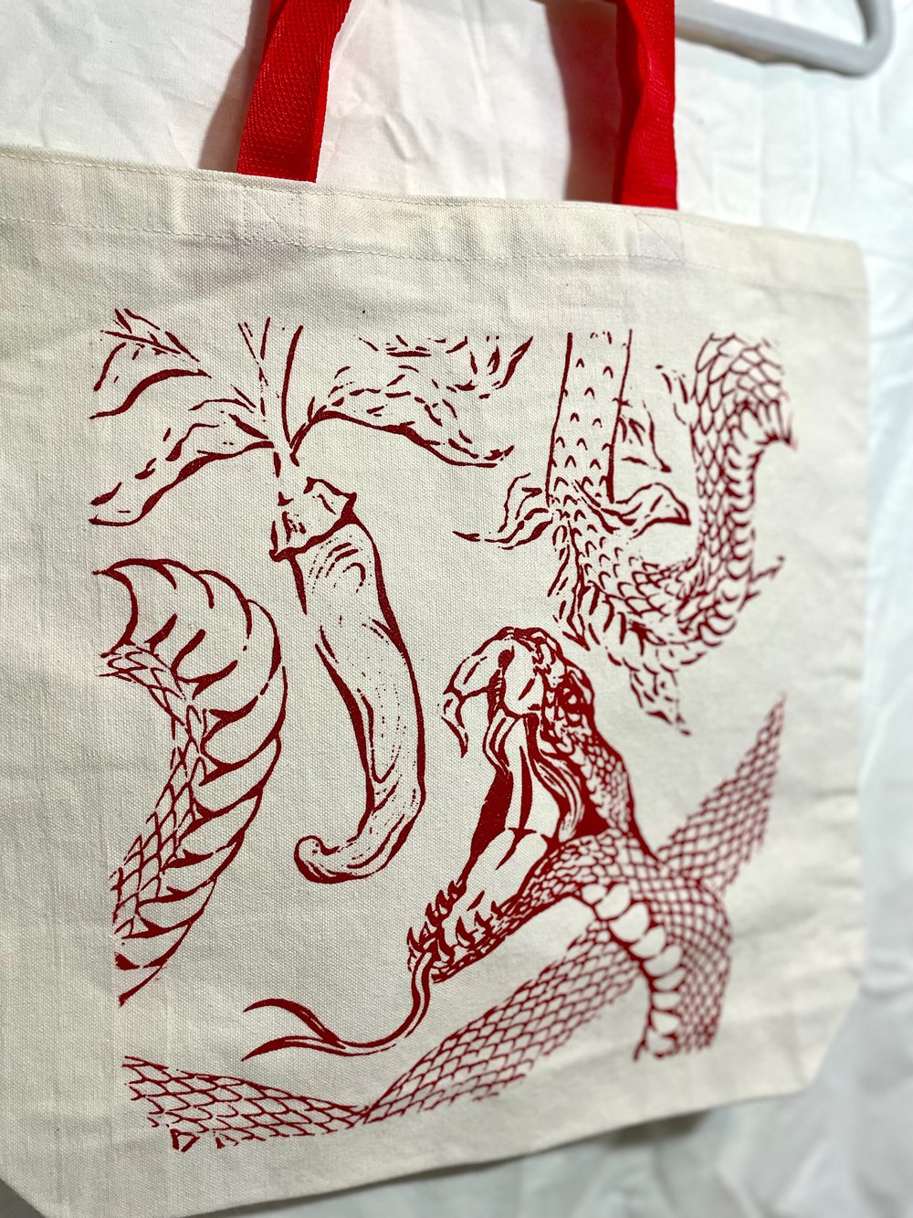 Snake Garden Canvas Tote