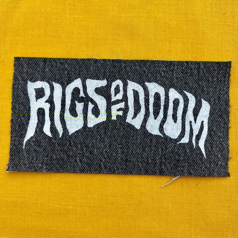 Hand Printed Logo Patch Dark Grey Denim